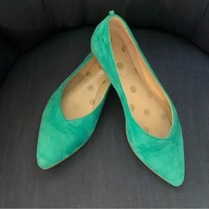 Boden Teal Suede Flats